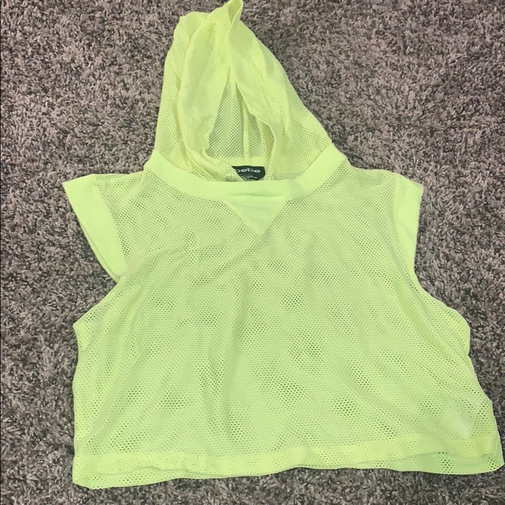 Lime green sportswear crop top